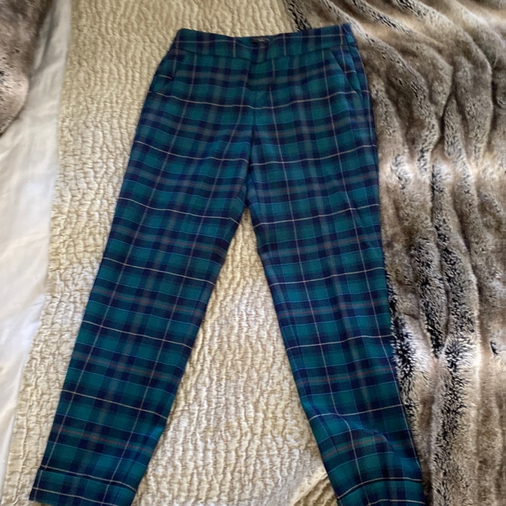 Talbots Plaid Cropped Pants